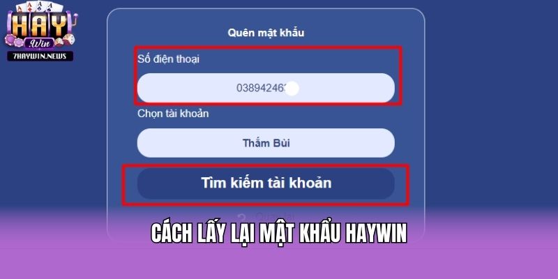 Cách lấy lại mật khẩu Haywin